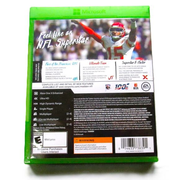 XBOX ONE NFL Madden 20 EA Sports Football Multiplayer QB1 Ultimate Team Rated E - Picture 3 of 3
